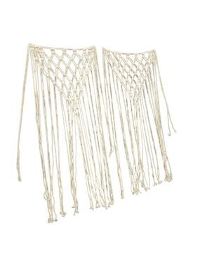 Macrame Chair Back Ties Set Off White Boho